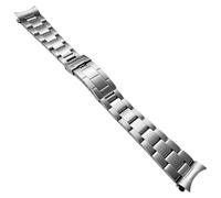HiCycle2 Solid Oyster Watch Band Bracelet Replacement For Rolex Submariner 20mm 93150 Flip Lock 16610 Fat Spring Bar, Silver,polish, 17mm