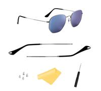 HiCycle2 Sunglasses Arms Temples Replacement for Ray-Ban RB3548N RB3447 RB3547N RB3647N Sunglasses (gunmetal and black)