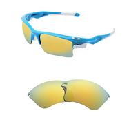 HiCycle2 Sunglasses Lenses Replacement for Oakley Fast Jacket XL OO9156 Sunglass(gold)