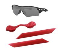 HiCycle2 Sunglasses nose pads Replacement for Oakley Radar Path/RadarLock Path/Radar EV Path Series Sunglass Repair Kits(Red Temple+Red Nose Pads)