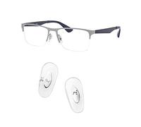 Oak&ban Replacement Push-in Nose Pads for Ray-Ban RB6335 Glasses 14mm Repair Kits,Bonus Lens Cloth(Silver) (Silver)