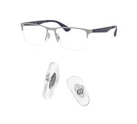Oak&ban Replacement Push-in Nose Pads for Ray-Ban RB6335 Glasses 14mm Repair Kits,Bonus Lens Cloth(Silver) (Silver)