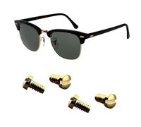 HiCycle2 Sunglasses Screws Replacement for Ray Ban RB3507 RB2716 RB3016 Clubmaster Back Side Lenses Screws 4 with Screwdriver 1(Golden) (Back side Hold)