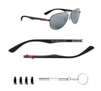 HiCycle2 Sunglasses Temple Arms Replacement for Ray Ban RB8313 Sungalsses Temple Arms Carbon Fiber 8313M Glasses Repair kit (Grey)