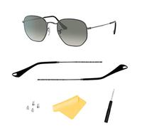 HiCycle2 Sunglasses Temples Arms Replacement for RB3447 RB3547N RB3548N RB3647N Sunglasses,with 4 Screws,1 Screwdriver (Gunmental)
