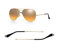 HiCycle2 Temple Arm Tips Replacement For Ray-Ban Aviator Series RB3025 Repair Kit (Gold&Black)