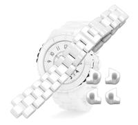 HiCycle2 Watch Band Ceramic Strap Bracelet Replacement For Chanel J12 Watch Real Ceramic 16/19mm (white, 16mm)