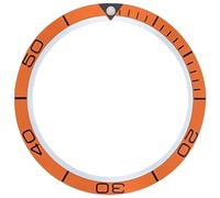 HiCycle2 Watch Bezel Replacement For Omega Seamaster Planet Ocean Watch Case 2900.50, 2901.50, 2909.50 Ceramic Bezel Insert Unidirectional Turing Dive Bezel (Orange, 38.0 * 30.7 * 2.0mm)