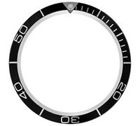HiCycle2 Watch Bezel Replacement For Omega Seamaster Planet Ocean Watch Case 2900.50, 2901.50, 2909.50 Ceramic Bezel Insert Unidirectional Turing Dive Bezel (Black,38.0 * 30.7 * 2.0mm)