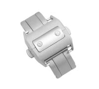HiCycle2 Watch Buckle Clasp Band Replacement For Cartier Santos 100Xl Chrono Leather Deployment Stainless Steel 21mm (Silver)