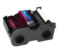 HID 45100 - YMCKO - HID Fargo DTC4250e& DTC4000 YMCKO Full Color Ribbon Cartridge with Resin Black and Clear Overlay Panel - 250 Images