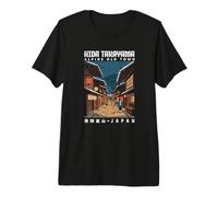 Hida Takayama Alpine Town Japan Kanji Character Souvenir Premium T-Shirt