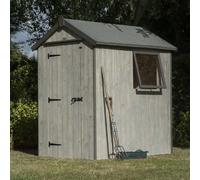 hidalgo large wooden garden heritage shed with 1 door in dark grey