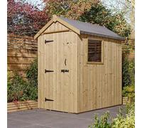 hidalgo large wooden garden heritage shed with 1 door in natural