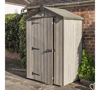 hidalgo small wooden garden heritage shed with 1 door in dark grey