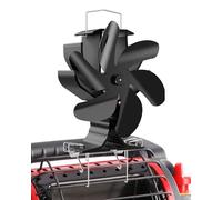 HIDALIFE Heat Powered Wood Stove Fan and Additional bracket for Heater Specifically designed for Buddy Heater, perfect for camping/picnics. Use for Wood/Log Burner/Fireplace,4 Blades