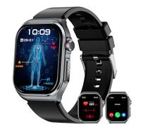 HIDAMEL Smart Watch ECG/HRV/BMI,70 Days Battery,2.04" Amoled Bluetooth Calls Health Watch with Blood Pressure/SpO2/Heart Rate/Body Temperature/Sleep Monitoring Fitness Watch for Android& iOS