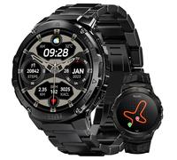 HIDAMEL Smart Watches for Men GPS, Pressure,Altitude,Compass, 480mAh Extra-Large Battery, 50M Waterproof, Full Metal Body Rugged Smartwatch, Answer/Make Call,1.43" AMOLED Display(2 Bands)