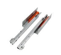 Hidden Ball Bearing Drawer Slides1 Pair of Sliding Rails with Bottom SupportSmooth Gliding Drawer Tracks for Easy Installation and Enhanced Storage Solutions