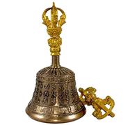 Hidden Bell,Tibetan Buddhist Meditation Bell,Tibetan Bells,Made From Materials, The Bells Help The Mind To Enter A Calm, Meditative Space(14cm)