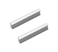 Hidden Cabinet Handles 2 Pack Drawer Pull Kitchen Handles with Screws Aluminum Alloy Cupboard Pull Door Knobs Wardrobe Pulls for Drawer Bedroom Furniture Hardware (Hole Distance:64mm)