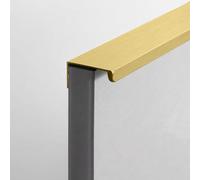 Hidden Cabinet Handles 2 Pack, Modern Recessed Drawer Pulls, Space Aluminium Flush Pull Handle with Screws, Invisible Finger Pull for Kitchen Cupboards, Wardrobe, Bathroom Furniture