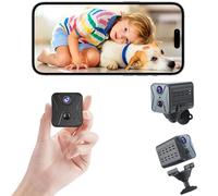 Hidden Camera, 4K Spy Camera, AI Motion Detection, Battery 100-Day Standby, Crystal Night Vision, card & cloud storage, Wireless Indoor Camera for Home Security, Baby, and Pet Monitoring