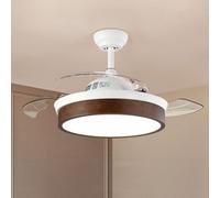 Hidden Ceiling Fan Led Lighting, Silent Fan Light, Modern Ceiling Fan, Remote Control, Adjustable Speed, Eco-Friendly, Forward and Reverse for All Seasons,D,36 Inches/a/36 Inches