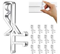 Hidden Channel Valance Clips, 1-7/8inch Clear Plastic Clips for The Valance with a Groove in The Back (24pcs)