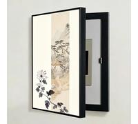 Hidden Circuit Breaker Box Cover Decorative,Modern Fuse Box Covers Cabinet,Wall Mounted Decorative,Painting Electrical Panel Cover Decoration,For Living Room Home Office(Left,30cm*40cm(11.8*15.8IN))