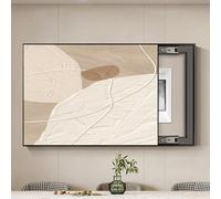 Hidden Circuit Breaker Panel, Push-Pull Electric Meter Cover, Decorative Fuse Box Cover Crystal Porcelain Painting For Breaker Electrical Panel Fuse Switch(Black-C-L,23.6x17.7in)
