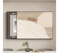 Hidden Circuit Breaker Panel, Push-Pull Electric Meter Cover, Decorative Fuse Box Cover Crystal Porcelain Painting For Breaker Electrical Panel Fuse Switch(Black-C-R,23.6x17.7in)