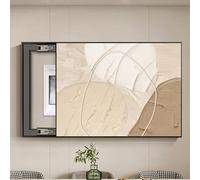 Hidden Circuit Breaker Panel, Push-Pull Electric Meter Cover, Decorative Fuse Box Cover Crystal Porcelain Painting For Breaker Electrical Panel Fuse Switch(Black-D-R,23.6x19.6in)