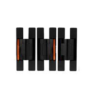 Hidden Cross Hinge, Concealed Cross Hinge 180 Degree Hydraulic Door Mortise Mount Multicolor(Type 2-Color 1)