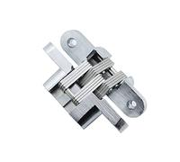 Hidden Cross Hinge, SS Zinc Alloy Folding Door Hinge Concealed Cross Load Double Spring 2pc 7 Sizes(NO1)