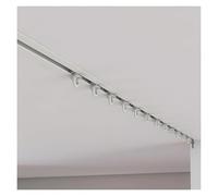Hidden Curtain Rod Rail Ceiling Mount Cuttable, Recessed Windows Curtain Track Set Room Divider, Invisible Straight Sliding Curtain Pole System, Custom Size(White,18.5ft/564cm)