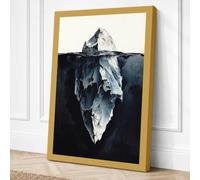 Hidden Depths Minimalist Canvas Wall Art Print 18x12 Inch