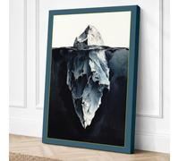 Hidden Depths Minimalist Canvas Wall Art Print 18x12 Inch