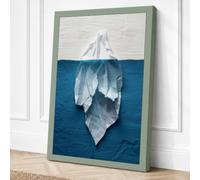 Hidden Depths Minimalist Canvas Wall Art Print 24x16 Inch