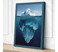 Hidden Depths Minimalist Canvas Wall Art Print 24x16 Inch