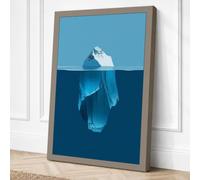 Hidden Depths Minimalist Canvas Wall Art Print 24x16 Inch
