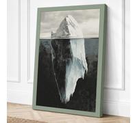 Hidden Depths Minimalist Canvas Wall Art Print 24x16 Inch