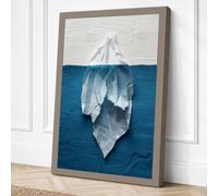 Hidden Depths Minimalist Canvas Wall Art Print 24x16 Inch