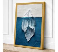 Hidden Depths Minimalist Canvas Wall Art Print 36x24 Inch