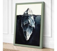 Hidden Depths Minimalist Canvas Wall Art Print 36x24 Inch