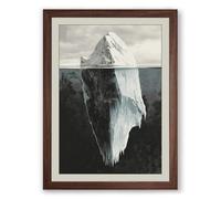 Hidden Depths Minimalist Framed Wall Art Print A1 (84.1×59.4cm) Walnut, Wall Decor for Living Room, Bedroom, Office & Home, Ready to Hang, Art Gift