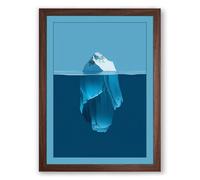 Hidden Depths Minimalist Framed Wall Art Print A1 (84.1×59.4cm) Walnut, Wall Decor for Living Room, Bedroom, Office & Home, Ready to Hang, Art Gift