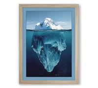 Hidden Depths Minimalist Framed Wall Art Print A2 (59.4×42cm) Oak, Wall Decor for Living Room, Bedroom, Office & Home, Ready to Hang, Art Gift
