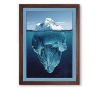 Hidden Depths Minimalist Framed Wall Art Print A2 (59.4×42cm) Walnut, Wall Decor for Living Room, Bedroom, Office & Home, Ready to Hang, Art Gift