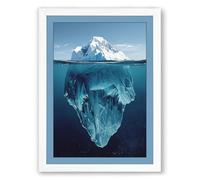 Hidden Depths Minimalist Framed Wall Art Print A2 (59.4×42cm) White, Wall Decor for Living Room, Bedroom, Office & Home, Ready to Hang, Art Gift